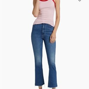 MOTHER Hustler High RiseAnkle Fray Jeans - size 34